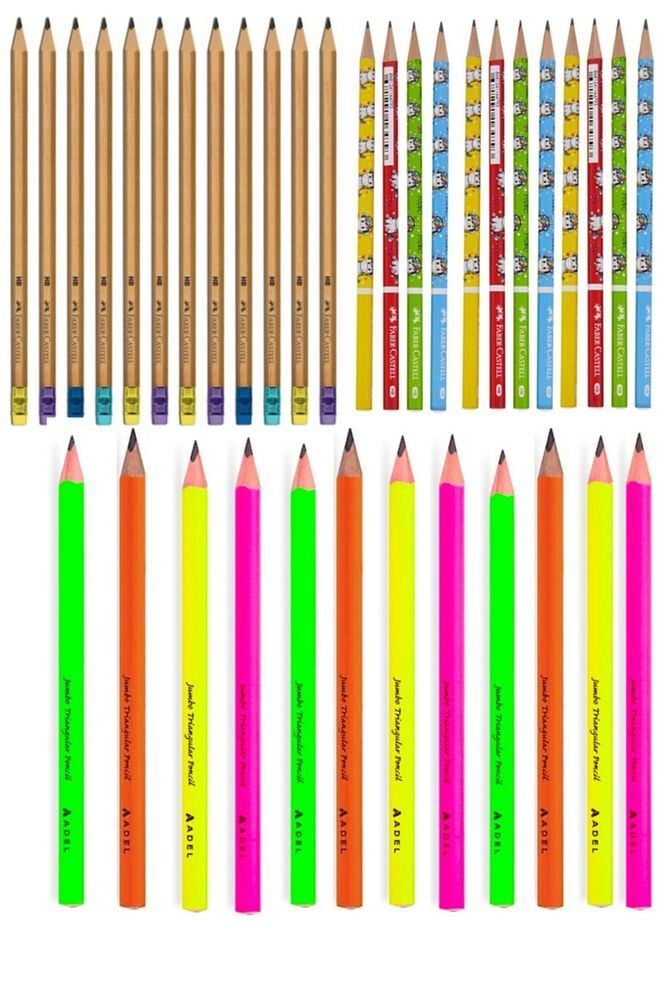 Unicorn Kalem + Natural Silgili Kalem + Jumbo Kalem 12'şer Adet Okul Kırtasiye 2022 Yeni Tasarım