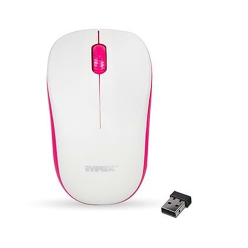 EVEREST SM-165 Beyaz-Kırmızı 2.4ghz Kablosuz Mouse