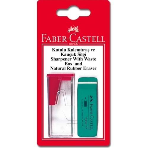 Faber-Castell Bls. Kutulu Kalemtraş + Silgi Seti