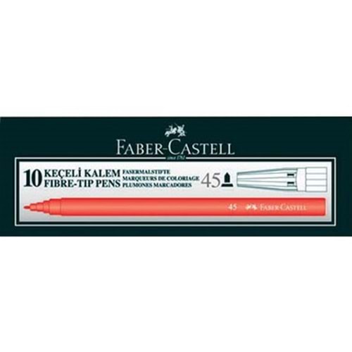 Faber-Castell Keçeli Boya Kalemi Kırmızı 10lu