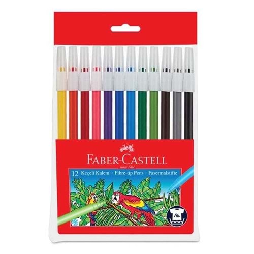 Faber-Castell Keçeli Boya Kalemi Yıkanabilir 12 Renk 5067155130