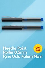 İğne Uçlu Roller Kalem 0.5 mm Mavi 2'li Ekonomik Paket