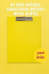 A4 Kırmızı Kapaklı Sekreterlik Dosyası Metal Klipsli