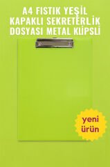 A4 Kırmızı Kapaklı Sekreterlik Dosyası Metal Klipsli