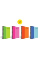 Faber C. Ppo Kapak Spırallı Bıcolor 100yprk Karelı 4lü Paket