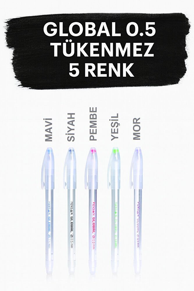 0.5 Global Tükenmez Kalem 5 Renk