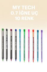 0.7 İğne Uçlu My Tech Tükenmez 10'lu Mega Set