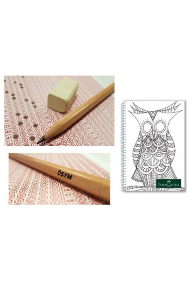 Faber-castell Natural Ösym Kurşun Kalemi 20''li 2,5 B Faber-castell 100 Yp Çizgili Defter A4 1 Adet