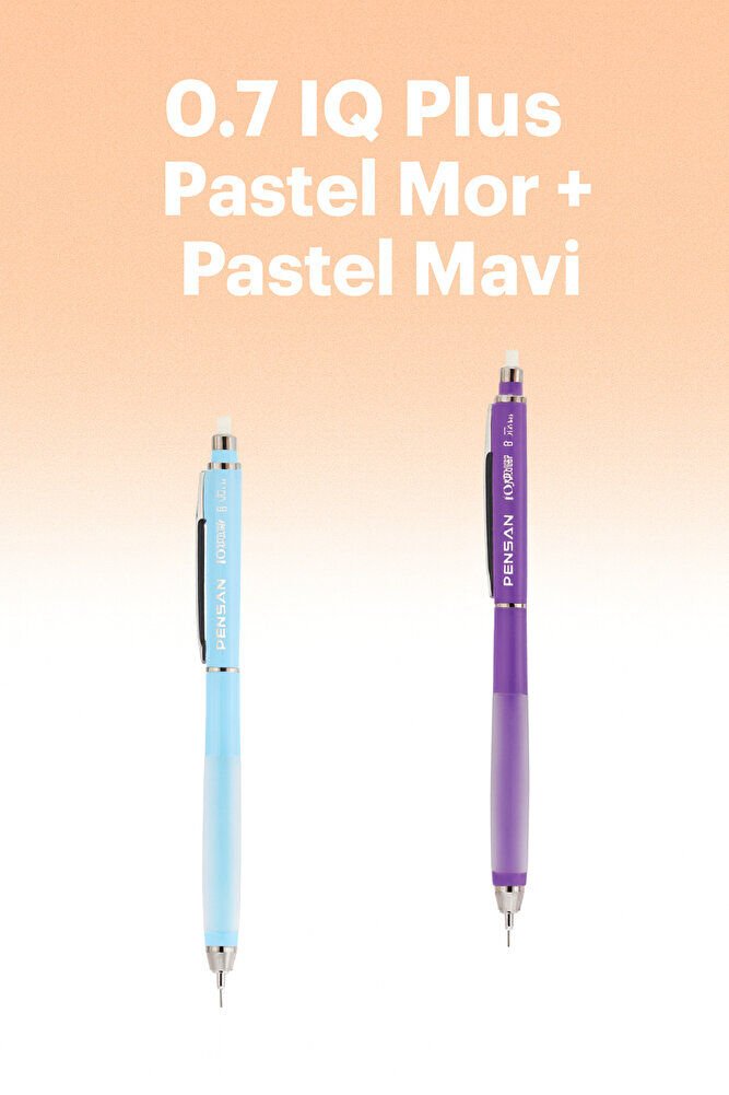 My Iq Plus Versatil Kalem 0.7 Pastel Mavi + Pastel Mor