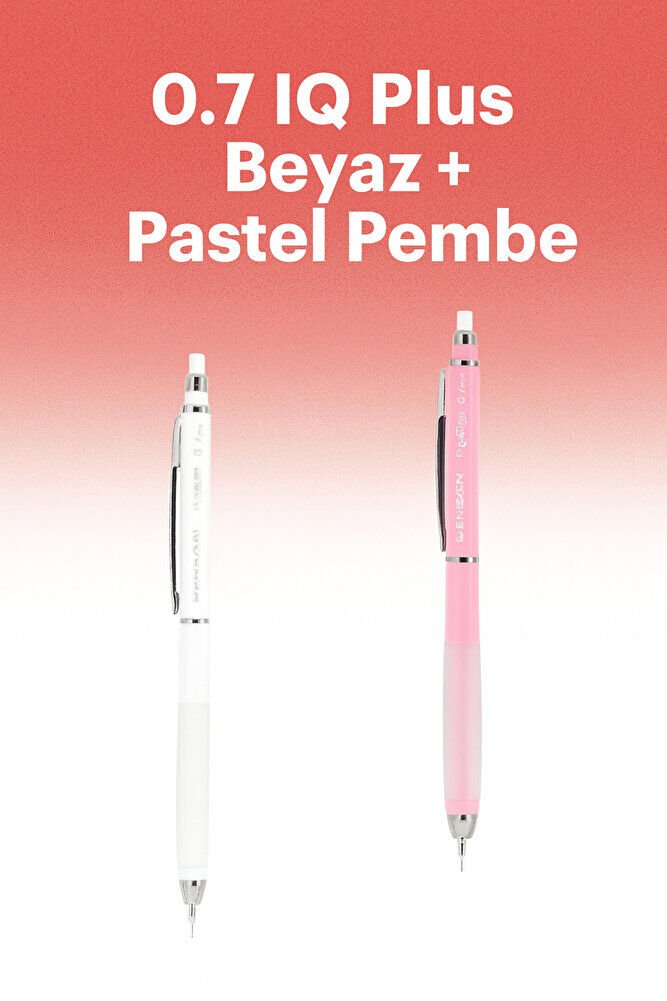 My Iq Plus Versatil Kalem 0.7 Beyaz + Pastel Pembe