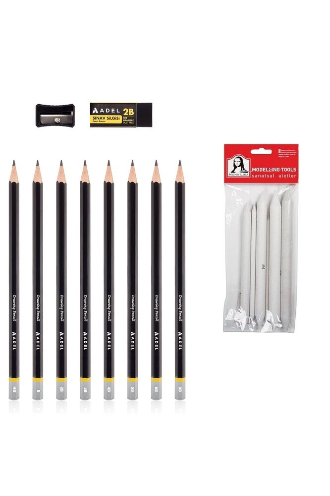 Eskiz Kalem (HB, B, 2B, 3B, 4B, 5B, 6B, 8B) ve 6lı Dağıtıcı