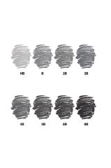 Eskiz Kalem (HB, B, 2B, 3B, 4B, 5B, 6B, 8B) ve Turkuaz Hamur Silgi