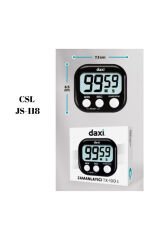 Alarmlı Dijital Zamanlayıcı Kronometre (Mıknatıslı), Maksimum 100 Dk, 7.3 X 6.5cm ebatında