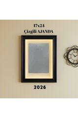 2026 Ajanda 17X24 Çizgili Gri