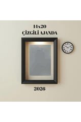 2026 Ajanda 14X20 Çizgili Gri