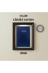 2026 Ajanda 14X20 Çizgili Lacivert
