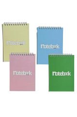 A6 Spiralli Notebook Defter 40 yaprak 4'lü (Tamamı Çizgisiz)