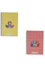 A5 Spiralli Konsept Defter 40 yaprak 4'lü (Tamamı Çizgisiz)