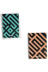 A5 Spiralli Labirent Defter 40 yaprak 4'lü (Tamamı Çizgisiz)