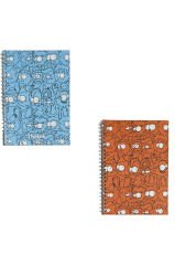 A5 Spiralli Kafalar Defter 40 yaprak 4'lü (Tamamı Çizgisiz)