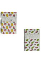 A5 Spiralli Egzotik Defter 40 yaprak 4'lü (Tamamı Çizgisiz)
