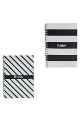 A5 Spiralli Zebra Defter 40 yaprak 4'lü (Tamamı Çizgisiz)