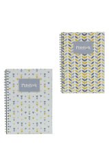 A5 Spiralli Pattern Defter 40 yaprak 5'li (Tamamı Çizgisiz)