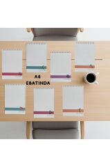 A6 Spiralli Fresh Fruit Konsept Defter 40 yaprak 7'li (Tamamı Çizgisiz)