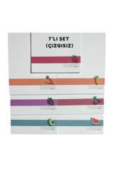 A6 Spiralli Fresh Fruit Konsept Defter 40 yaprak 7'li (Tamamı Çizgisiz)