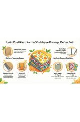 A5 Spiralli Meyve Konsept Defter 40 yaprak 6'lı (Tamamı Çizgisiz)