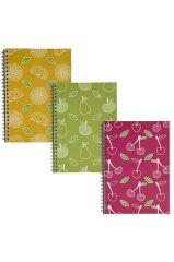 A5 Spiralli Meyve Konsept Defter 40 yaprak 6'lı (Tamamı Çizgisiz)