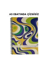 A5 Spiralli Ebruli Defter 40 yaprak 3'lü (Tamamı Çizgisiz)