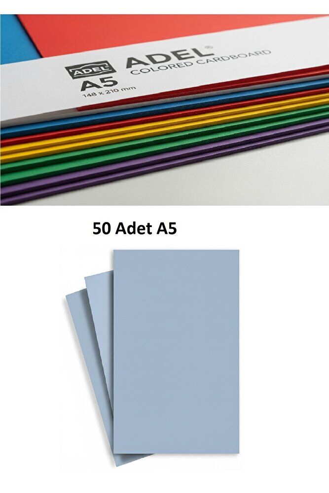 160 gr A5 Buz Mavi Fon Kartonu 50 Adet