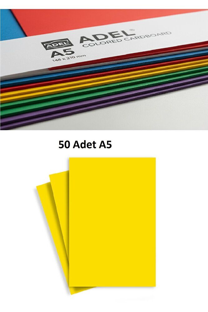 160 gr A5 Sarı Fon Kartonu 50 Adet