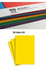 160 gr A5 Sarı Fon Kartonu 50 Adet