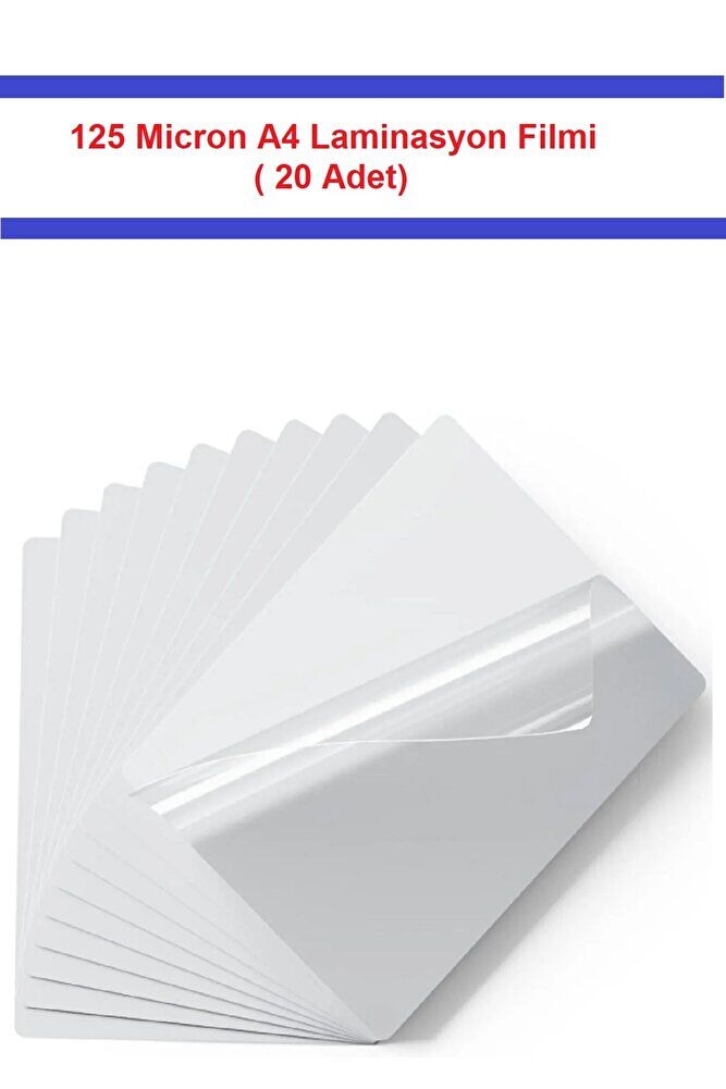 125 micron A4 Laminasyon Filmi (20 Adet)