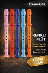 Renkli Flüt – Stoktan Rastgele Gönderim – Dayanıklı Plastik Çocuk Okul Flütü (1 Adet)