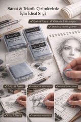 Premium Hamur Silgi 2’li Set – İz Bırakmayan Yoğrulabilir Çizim Silgisi