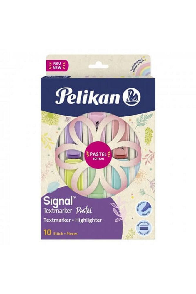 Signal Textmarker 10'lu Pastel Renkler Set-