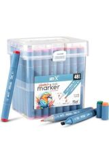 Art-X Sketch Marker Çift Tarafli Kalem Seti 48 Renk 18049