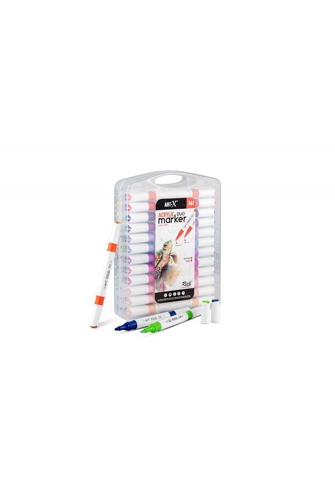 Art-X Akrilik Marker Çift Tarafli Profesyonel Kalem Seti 36 Renk 18058