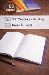 Premium A5 Kareli Defter 4’lü Set | PP Plastik Kapak, Dayanıklı ve Şık Tasarım