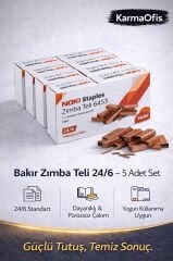 Bakır Zımba Teli 24/6 – 5 Adet Set | Ekonomik & Profesyonel Çözüm