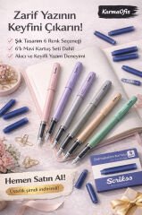 Dolma Kalem M Uç + 6’lı Mavi Kartuş Seti | Gri