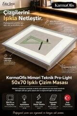 Pro-Light 50x70 Işıklı Çizim Masası | LED Lightbox Mimari Teknik Çizim Sehpası