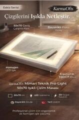 Pro-Light 50x70 Işıklı Çizim Masası | LED Lightbox Mimari Teknik Çizim Sehpası
