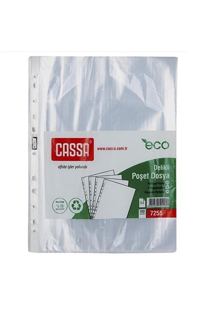 Marka: Cassa Poşet Dosya Eco 30 Mikron 100'lü Paket Kategori: Dosyalar