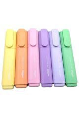 Fosforlu Işaretleme Kalemi Pastel Renkler 6lı Set