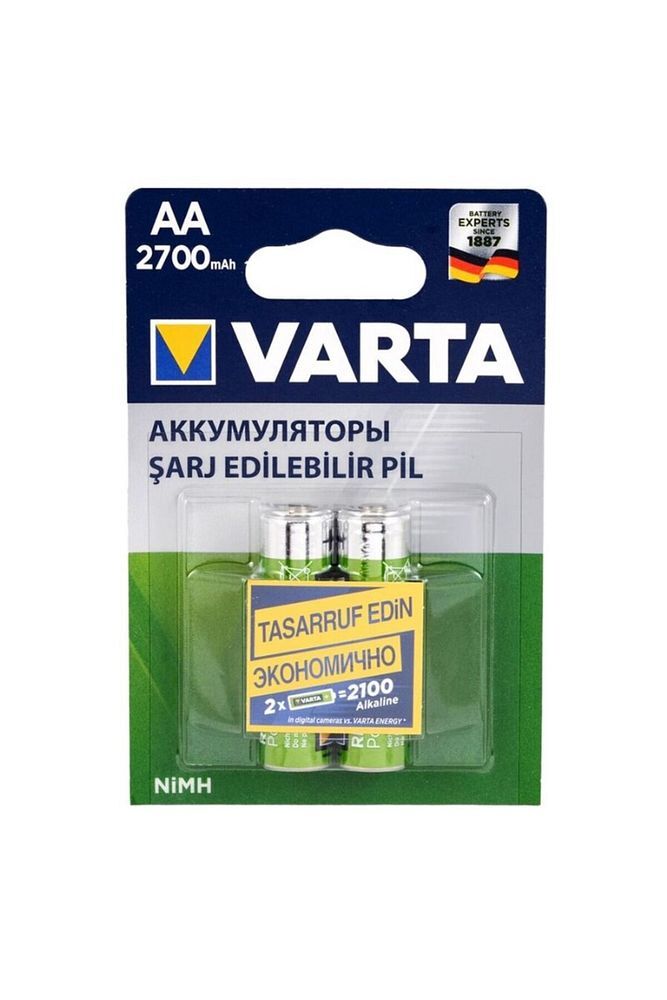 Nı-mh 1.2 Volt - 2700 Mah Hr6 Aa Şarjlı 2li Kalem Pil