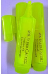 Fosforlu Kalem-faber-castell 3 Adet Şeffaf Gövde Foforlu Kalem.
